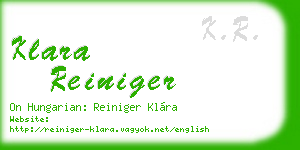 klara reiniger business card